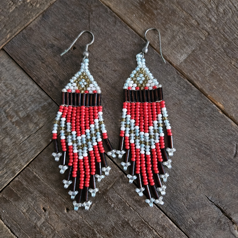 Elegant Beaded Dangle Earrings